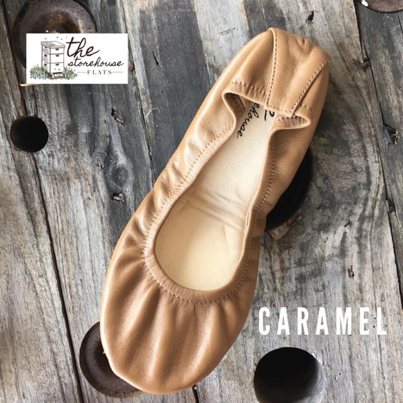 Storehouse Shoes - Storehouse Flats  Caramel